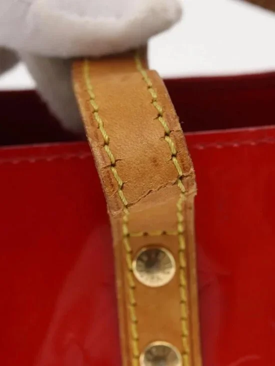 LOUIS VUITTON Monogram Vernis Reade PM Hand Bag Red Rouge - Picture 12 of 16